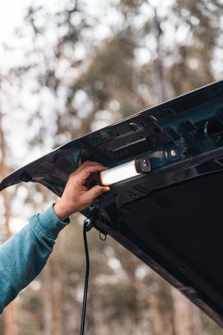 Wildtrak™ BASE 150 TWIN PACK Rechargeable Camp Multi Light Plus Power Bank (IP65 Water Resistant, 6 Light Modes, USB-C, Magnet Mounting, Case & More)