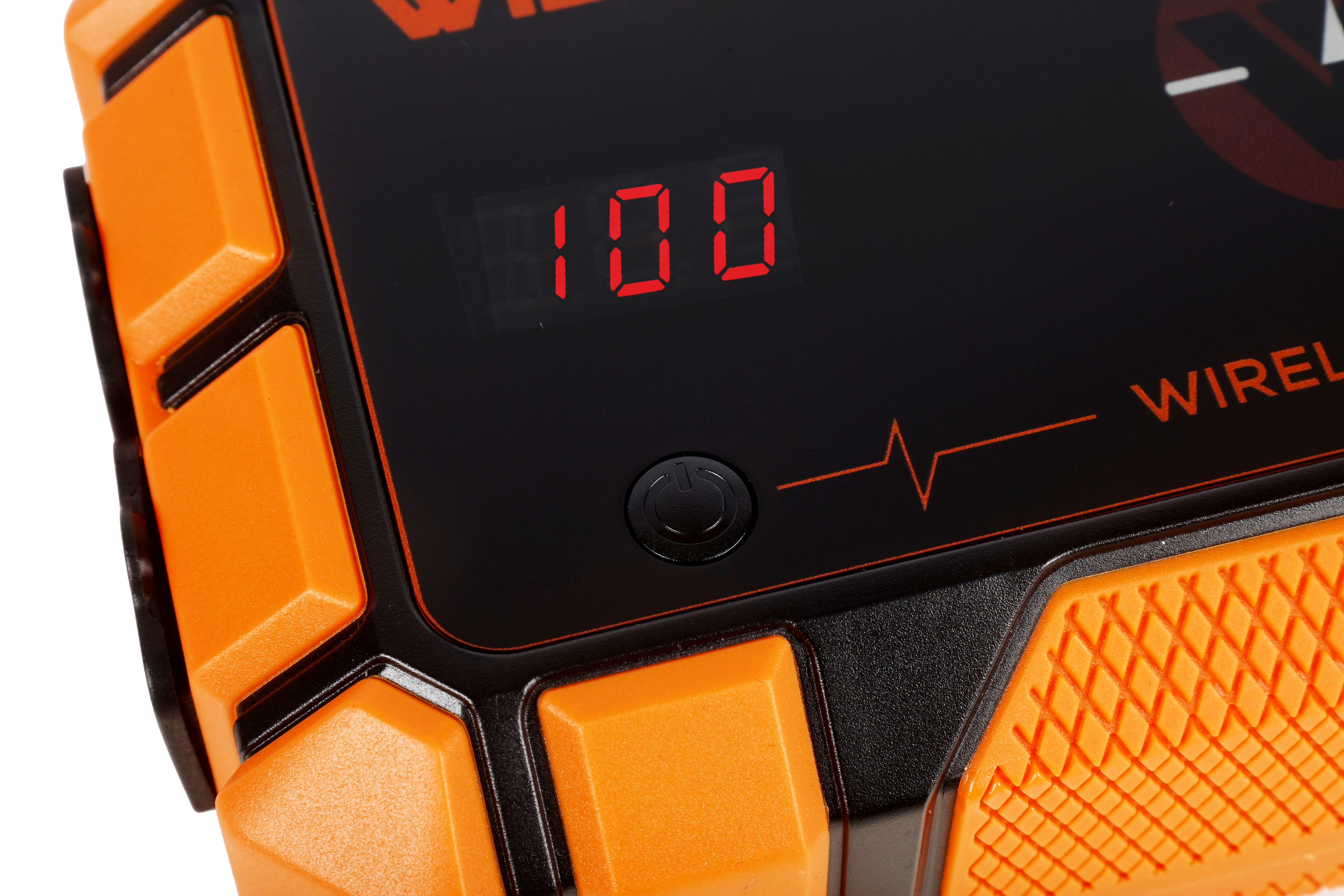 Wildtrak™ Heavy-Duty 4000A 28KMAH HP Lithium Car & 4WD Jump Starter (Petrol & Diesel) with Case, USB C Port & Wireless Charging