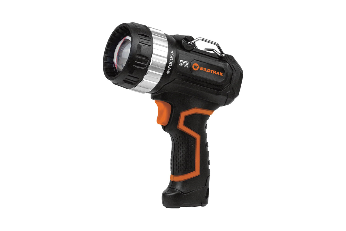 Handheld CROCHUNTER Spotlight, 1400L, 825M Reach, Variable Beam, LED, Rechargeable Camping Fishing Outdoor