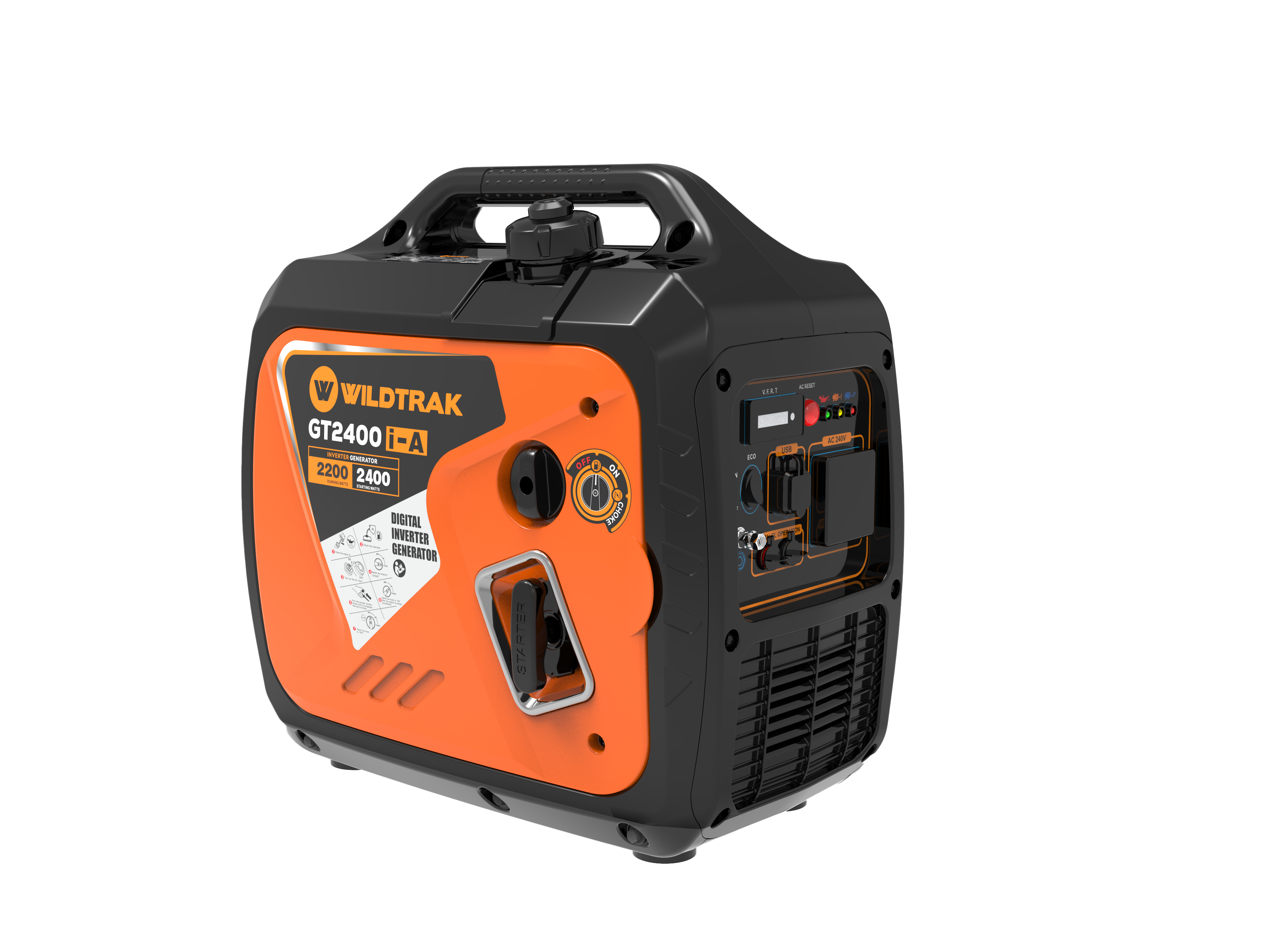 GT2400 i-A Pro Silent Inverter Generator | 2.4KW | 2400W Portable Power Station | Compact Petrol Generator for Camping & Home Backup