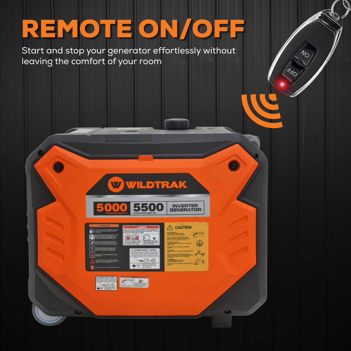 GT5500E i-A Pro Silent Inverter Generator | 5.5 KW |5500w Portable Power Station with Remote Start, One-Push Start/Stop & Recoil Start | Heavy-Duty Backup Generator for Camping & Home Use